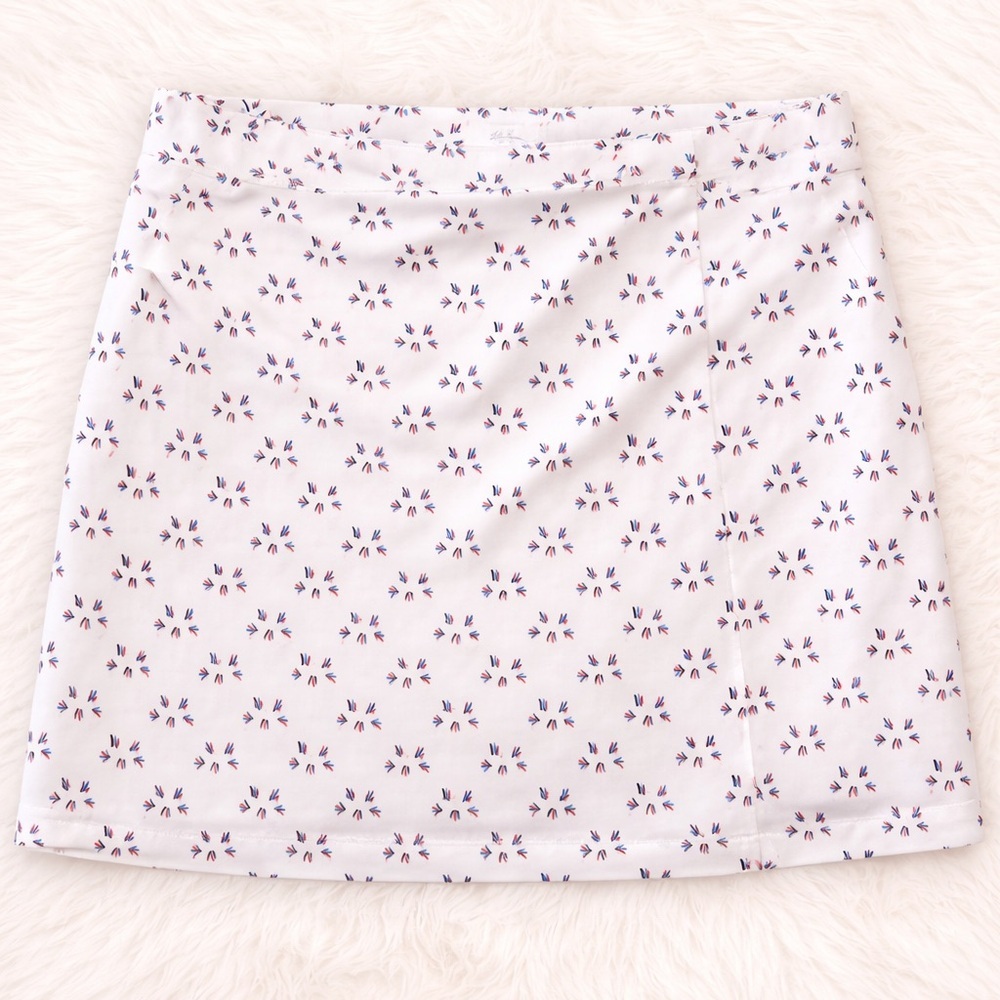 Lady Hagen White Printed Golf Skort Size 16 Built-In Shorts